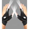 LED Flashlight Gloves;  Gifts for Men Him Dad Boyfriend;  Cool Gadget Hands-Free Lights