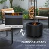 Outsunny Smokeless Fire Pit, 19" Portable Wood Burning Firepit with Poker, Low Smoke Camping Bonfire Stove for Backyard Patio Picnic, Stainless Steel