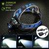 25000 LM Headlamp LED Tactical Headlight Zoomable Flashlight Torch w/Charges Camping