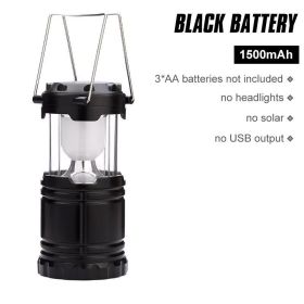 liSolar LED Camping Light Portable Camping Lamp USB Rechargeable Flashlight Emergency Tent Lamp Torch Waterproof Lighting Outdoor (Wattage: Only battery, Ships From: CN)
