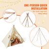 VEVOR Kids Play Tent, Teepee Tent for Kids 1-5 Years Old, Tent for Kids with Windows for Indoor and Outdoor