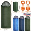Camping Sleeping Bags for Adults Teens Moisture-Proof Hiking Sleep Bag with Carry Bag 32-50â„‰ for Spring Autumn Winter Seasons