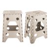2 Pack 17.91In High Step Stool Folding Stepping Stool Lightweight Plastic Step Stool with Handle Non-slip for Kitchen Bathroom